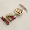 Set de Quemador de Incienso de Soporte Triangular con Madera Sagrada, Salvia, Concha de Abulón para Sanación, Purificación del Aire, Aromaterapia, Fragancia de Interior y Caja de Regalo