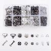 400 PCs snap fivela saia gancho colarinho gancho 200 conjunto de alta qualidade de cobre de metal par fivela snap fivela prendedores para cross border