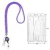 Cubierta para tarjeta de identificación de empleado de Amazon tarjeta de trabajo cordón de cristal hebilla retráctil de fácil extracción insignia para tarjeta perforada colgante para llaves