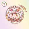 Insígnia Autêntica de Urso com Tampa de Leite Mochi do Zodíaco para Crianças Dragão Cavalo Ovelha Macaco Rato Cobra Coelho Ovelha Insígnia Broche