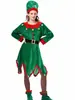 Disfraz de Elfo Verde para Adulto Disfraz Navideño Conjunto de Vestido para Mujer Ropa para Mujer