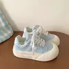 Zapatos Mocasines Gruesos Rosas con Estampado de Flores de Cerezo Estilo Trendy Girl Ins para Mujer 2026 Verano Nuevos Zapatos Estilo Dopamina para Combinar con Faldas Tenis Blancos