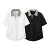 Camisa polo de manga corta con cuello para hombre, camiseta de verano de marca moderna, corte slim estilo coreano, top versátil nuevo y moderno 2026