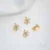 Pulsera DIY de Perlas con Abalorios Espaciadores de Zirconio de Colores Rellenos de Oro de 14 Quilates que Conservan el Color, Mariposa Abeja, Agujero Doble, Fila Doble, Agujero Triple, Fila Triple
