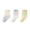 Meias de Bebê Cuidadosamente Selecionadas para Primavera e Verão, Meias de Malha Fina, Meias de Algodão para Bebês, Meias Sem Costura para Crianças, Meninos e Meninas, com Design de Orelhinhas