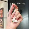Dibujo Animado Lindo Mini Casa Conejo Colgante Llavero Accesorios Cadena para Teléfono Móvil Bolso Colgante Joyería Regalo para Novia Moda