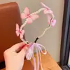 Faixa de Cabelo Infantil Presilha de Cabelo Borboleta com Pérola Sintética para Menininha Faixa de Cabelo Laço Super Fada Pequena Princesa Acessórios de Cabelo para Meninas