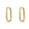 Pendientes minimalistas de plata de ley 925 con forma de U y hebilla ovalada para mujer, estilo frío, estilo Banyan Tree, joyería de plata Meilong