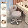 Silla de Maquillaje para Habitación de Niñas, Taburete de Tocador Moderno Minimalista, Silla de Manicura de Lujo Ligero de Alta Gama para Celebridades de Internet con Respaldo
