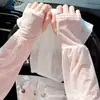 Mangas de Encaje Estilo Hada de Seda de Hielo con Protección Solar para Mujer, Transpirables y Delgadas para Verano, Mangas Sueltas para Conducir, Protección UV para Exteriores