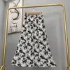 Saia feminina de algodão e seda verão Nova solta plus size mulheres grávidas podem usar saia externa casual fina do Sudeste Asiático