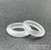 Anillo Sencillo de Ágata Blanca Brasileña Natural High Ice Anillo Blanco Luna para Mano de Mujer Anillo de Correr Anillo de Jade