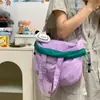 Design Repelente à Água Estilo Coreano, Bolsa Transversal Leve, Bolso com Cordão Colorido, Bolsa de Ombro Tote Portátil Dopamina