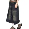 Jeans de Verano Nuevos para Hombre de Pierna Ancha Cortos, Shorts Rectos Sueltos Lavados con Efecto Desgastado Retro Americano Unisex, Modernos