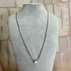 Collar Wang Yibo mismo colgante cuadrado hip hop personalidad para hombre todo partido titanio acero inoxidable venta directa de fábrica al por mayor