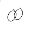 Aretes de círculo grande de acero inoxidable 316L con clip de resorte en forma de I, hebilla de camarón con lazo, aretes de espiral, accesorio clásico