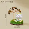 Árbol de Cristal Amarillo Natural con los Doce Signos del Zodiaco, Artesanía de Cristal Árbol de la Fortuna, Adornos Creativos Atractores de Riqueza para Escritorios del Hogar y la Oficina
