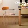 Silla de comedor de estilo vintage cuidadosamente seleccionada con reposabrazos, silla con respaldo de madera maciza, silla de estilo de montaña, silla de comedor simple, silla con respaldo, sillón