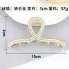 Presilha de Tubarão com Strass Pérola para Cabelos Grossos, Simples Presilha de Garra para Penteado no Topo da Cabeça, Nova Presilha de Cabelo Feminina 2024 com Laço
