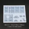Molde de Pingente Molde de Etiqueta Osso de Cachorro Material para Artesanato DIY Cristal Epóxi com Furo Etiqueta para Pendurar Chaveiro Silicone