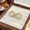 Aretes Perla Aguja de Plata Coreana Plata Esterlina de Alta Gama Retro Europeos y Americanos Aretes de Verano Nicho para Mujer Lujo Accesible