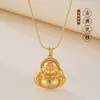 2025 Nuevo Método Antiguo Punto Diamante Buda Sonriente Abierto Maitreya Moda Personalidad Diamante Barriga Grande Buda Cadena Clavicular