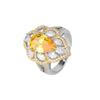 2023 Nuevo Anillo transfronterizo TikTok venta caliente micro diamante incrustado anillo abierto de alta gama Dama anillo estilo corte retro
