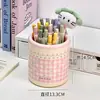 Papelera de Escritorio Linda para Dormitorio, Gran Capacidad, Dopamina, Habitación, Sala de Estar, Cubo de Papel sin Tapa, Hogar, Escritorio
