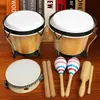 Atacado do Fabricante Tambor Bongo Percussão Infantil Jardim de Infância Orff Materiais Didáticos Brinquedos Infantis Instrumentos Musicais Tambor Bongo