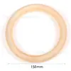 Anillo de Madera Círculo de Madera Anillo de Madera Accesorios para Joyería DIY Anillo Colgante Cierre para Bolso Atrapasueños Tejido Hecho a Mano