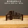 Valla Valla de Bambú Morado Arte del Té de Bambú Valla Pequeña Cocina Japonesa Adornos Decorativos Plato para Sashimi Valla Artesanía de Bambú
