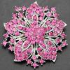 Broche de Alta Gama Incrustado con Diamantes, Gran Guirnalda de Flor Bauhinia, Alfiler Retro Incrustado con Diamantes, Exquisitos Accesorios Incrustados con Diamantes, Accesorios de Moda