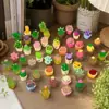 Mini maceta de resina, llavero colgante DIY, adorno de escritorio, adorno de coche, maceta de micro paisajismo