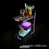 Carrinho com Luz LED para Bar Club KTV Camadas LED Bolo de Aniversário Vinho Estrangeiro Carrinho de Vinho Móvel