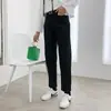 Calça Jeans Branca Feminina Outono Fina 2024 Nova Cintura Alta Harem Cropped Cenoura Solta Torre Calças