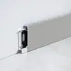 Rodapé de Liga de Alumínio com Design de Encaixe, 6cm/8cm, Borda Reta, Estilo Minimalista Moderno para Uso Doméstico