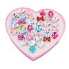 Anillos de Juguete para Niños Dibujo Animado Coreano Acrílico 36 En Caja Anillo de Diamante Transfronterizo Joyería Infantil al Por Mayor
