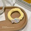Lindo corazón de crema para niña, pez pequeño, anillo para el cabello, tela de franela, cuerda para el cabello simple, color de cabello, pez, banda de goma al por mayor