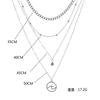 Joyería transfronteriza europea y americana, colgante de gota de agua con ondas simples, collar de diamantes de imitación personalizado, collar multicapa de moda con cuentas redondas versátiles