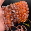 Pulsera de plumas de temperamento fantasma para mujer, flor de goma roja de vaca, pulsera de cristal, goma amarilla, cristal de Fénix, cuentas DIY al por mayor