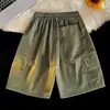 Pantalones Cortos Ligeros de Estilo Callejero Japonés para Hombres Jóvenes, Pantalones Cortos Deportivos para Exteriores, Pantalones Cortos para Hombre con Múltiples Bolsillos, Buen Ajuste y Diseño Moderno