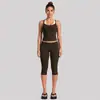 Conjunto de yoga transfronterizo para mujer, top deportivo tipo tank top de dos piezas falsas con bloques de color, conjunto casual para correr, entrenamiento y fitness