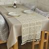 Camino de mesa de lujo ligero de estilo francés nuevo, hueco, para mesa de centro, mueble de TV, decoración, mantel largo de tela, camino de mesa para boda