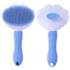 Pente para Gatos, Ferramenta de Higiene para Pelos de Gato, Pente Autolimpante para Remover Pelos Soltos, Pente Removedor de Pelos com Pressão de Um Toque para Gatos e Cachorros, Pente de Agulhas para Pets