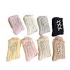 Calcetines de coral para mujer de otoño e invierno, calcetines cálidos engrosados con forro polar, calcetines de rizo con lazo para interior, calcetines de dormir de luna