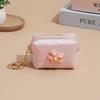 Bolsa de monedas de PU de color sólido transfronteriza, flor de resina, bolsa de almacenamiento para estudiantes, lápiz labial, auriculares, bolsa para eventos mensuales, venta al por mayor