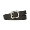 Cinturón Fino de Hebilla de Pin de Estilo Coreano de Moda para Mujer, Cinturón Decorativo para Vestido, Cinturón de Cuero Genuino para Mujer, Cuero de Primera Capa, En Stock