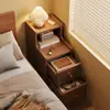 Mesita de noche de estilo chino nueva, modelo nuevo 2026, diseño pequeño y ultradelgado, elegante y atractivo, ideal para almacenamiento junto a la cama en el dormitorio