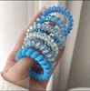 Estilo Coreano Niña Alta Calidad Uva Coco Ola Punto Línea Telefónica Anillo para el Cabello Verano Fresco Todo Fósforo Cuerda para la Cabeza Goma Sin Costuras Tendón
