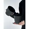 Taza de Vidrio Negro Mate, Estilo Ins de Alta Gama, Taza de Café Leche para Beber de Aspecto Caro, Taza de Té, Taza para Bebidas